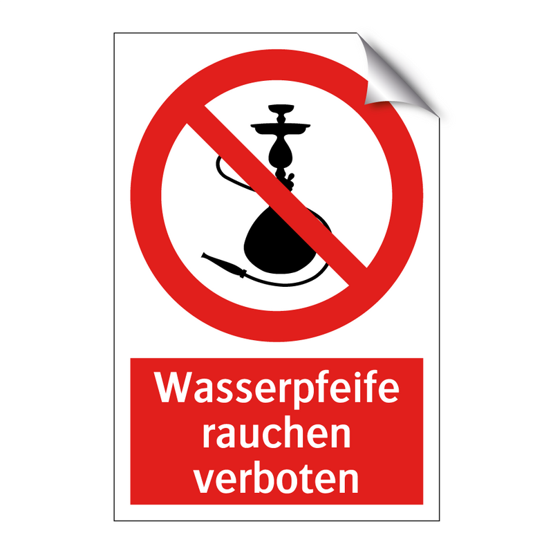 Wasserpfeife rauchen verboten