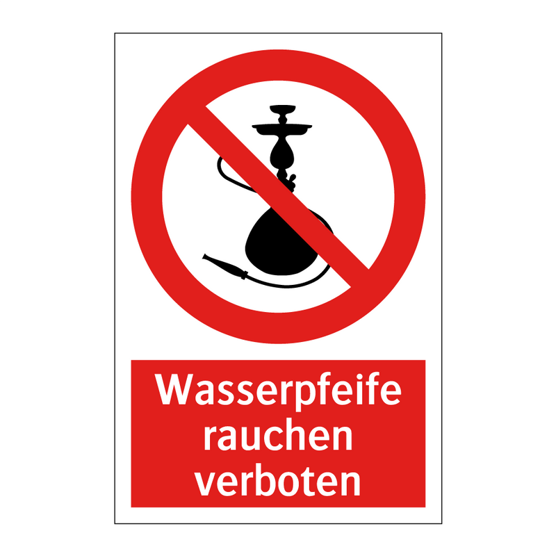 Wasserpfeife rauchen verboten