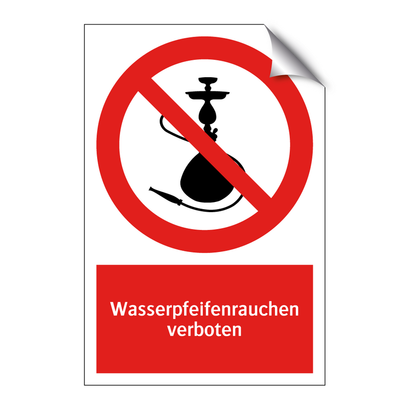 Wasserpfeifenrauchen verboten