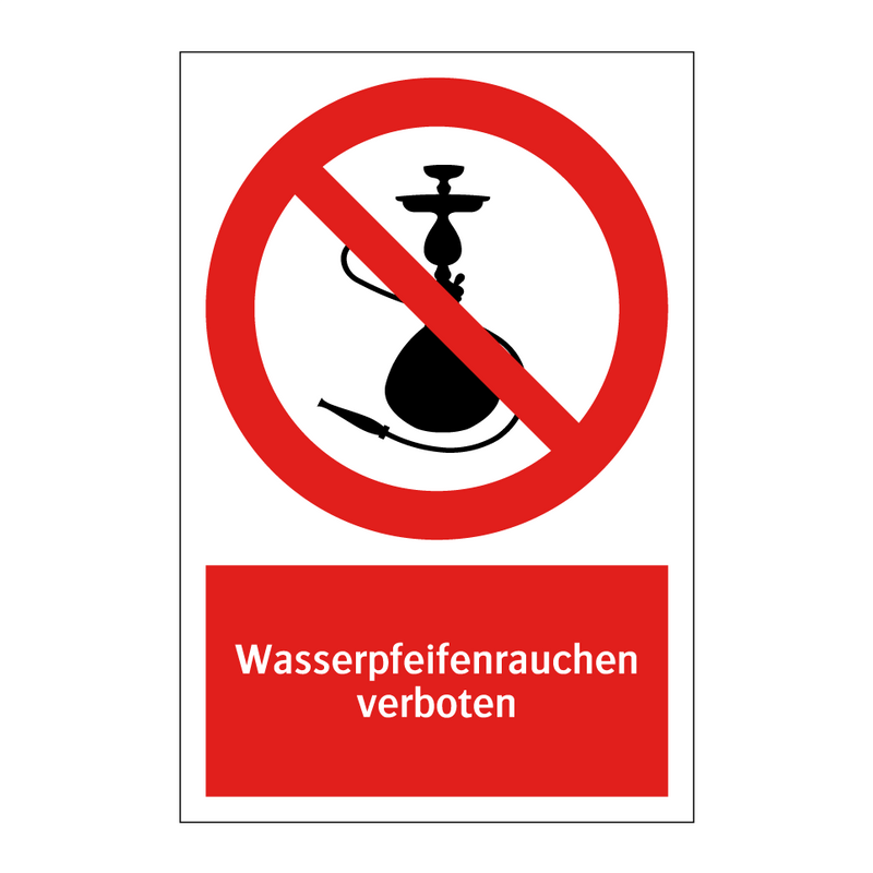 Wasserpfeifenrauchen verboten