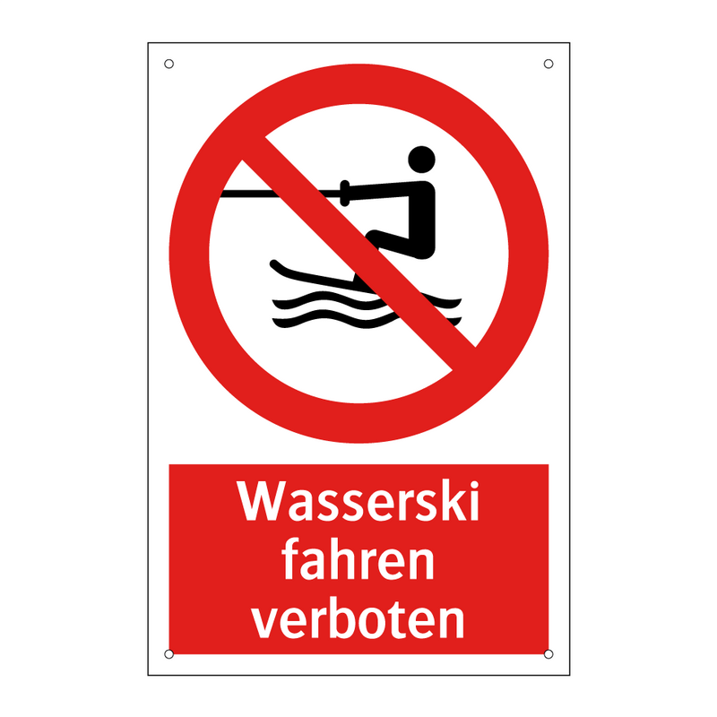 Wasserski fahren verboten