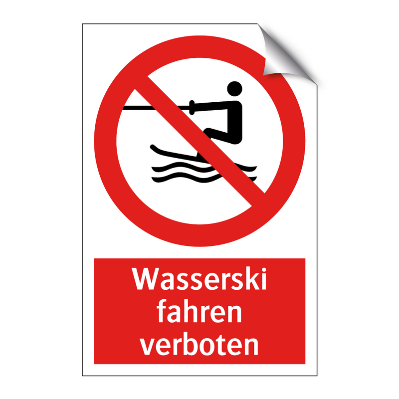 Wasserski fahren verboten