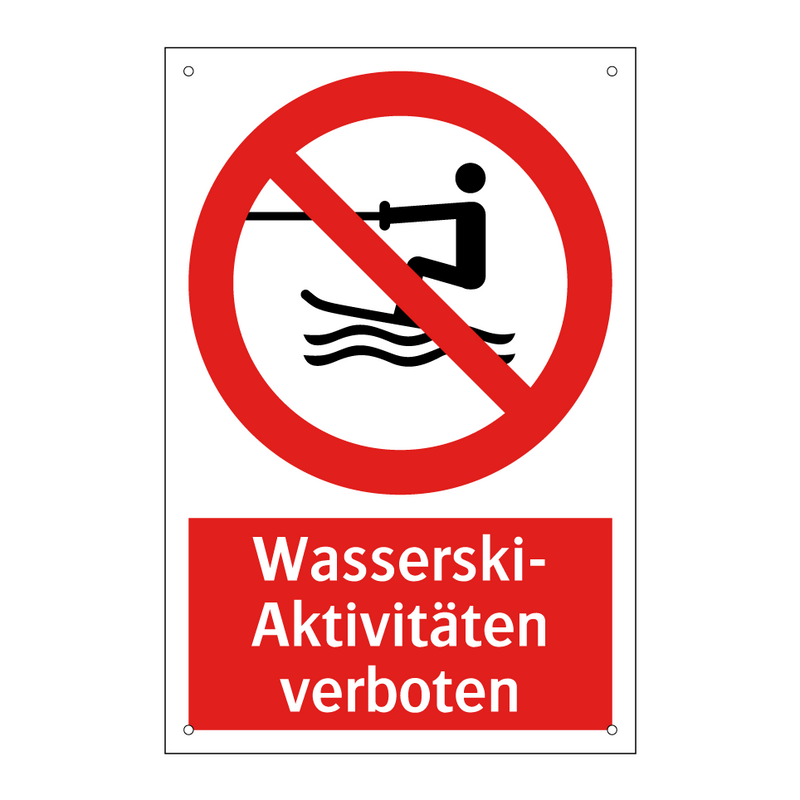 Wasserski- Aktivitäten verboten