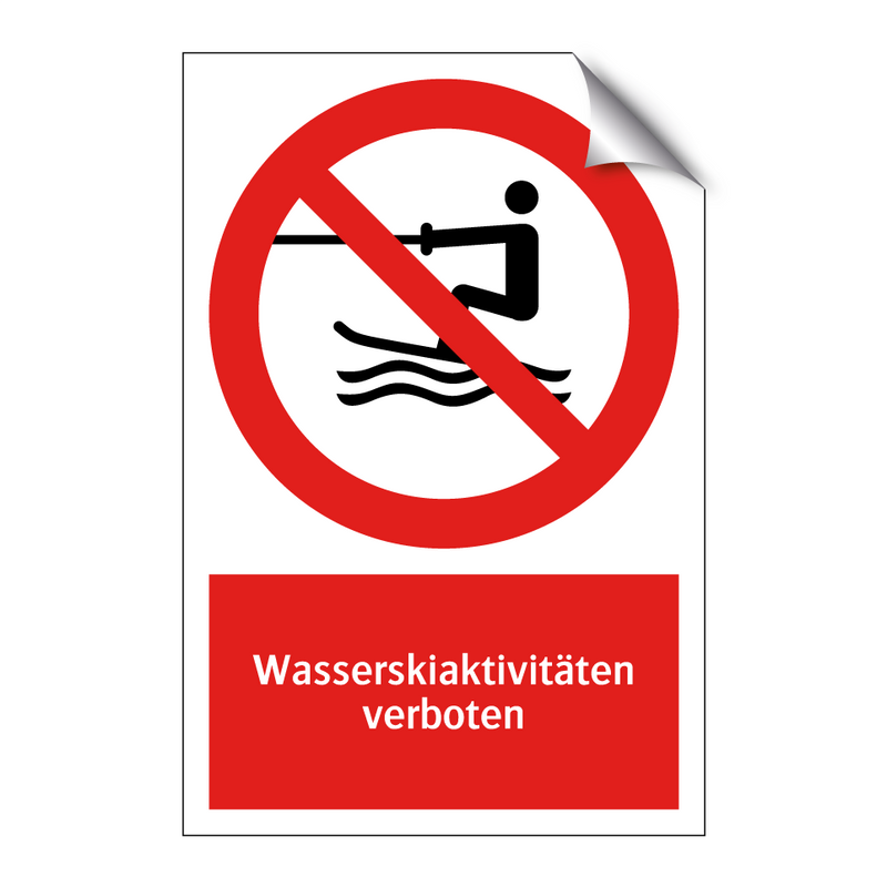 Wasserskiaktivitäten verboten