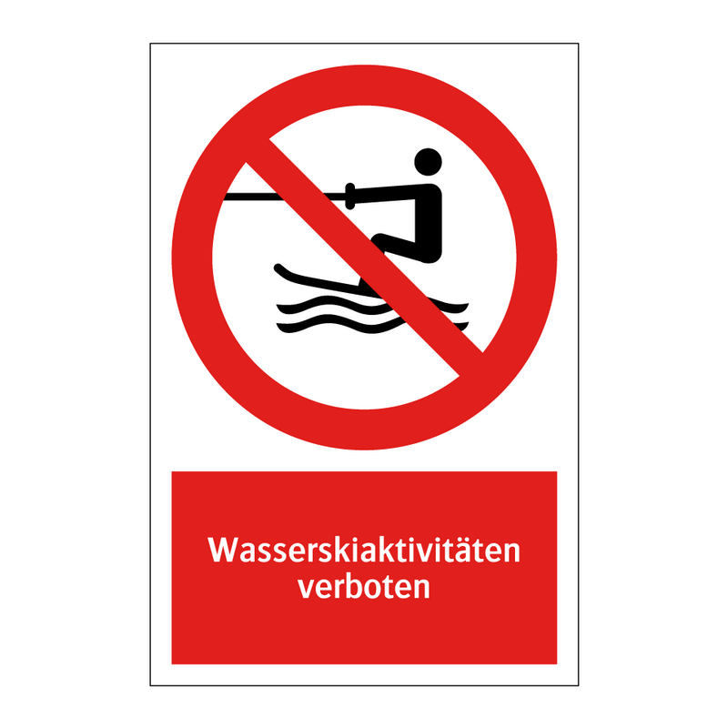 Wasserskiaktivitäten verboten