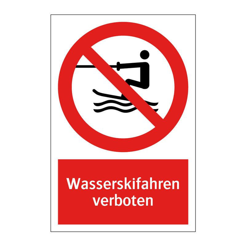 Wasserskifahren verboten