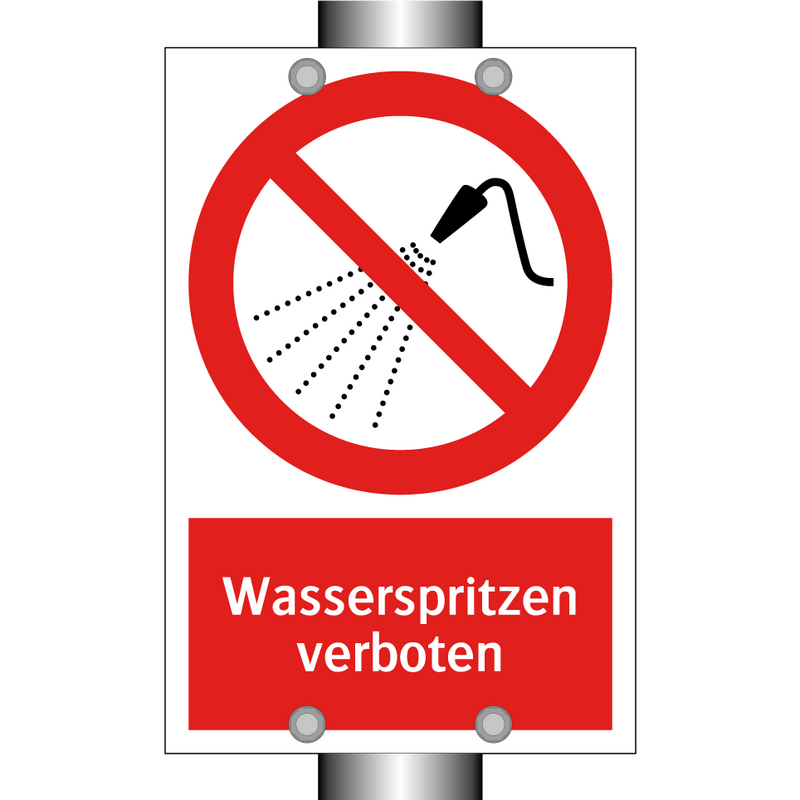 Wasserspritzen verboten