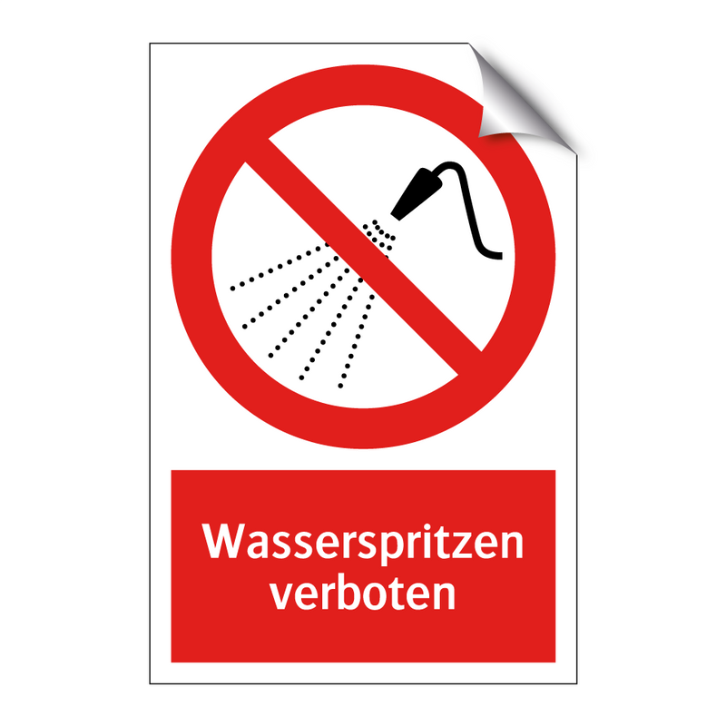 Wasserspritzen verboten