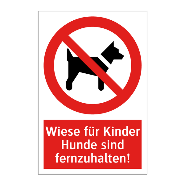 Wiese für Kinder Hunde sind fernzuhalten!