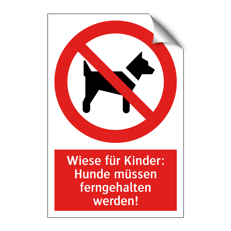 Wiese für Kinder: Hunde müssen ferngehalten werden!