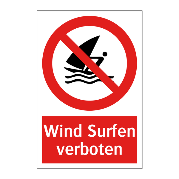 Wind Surfen verboten