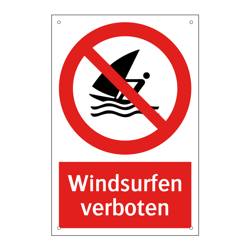 Windsurfen verboten