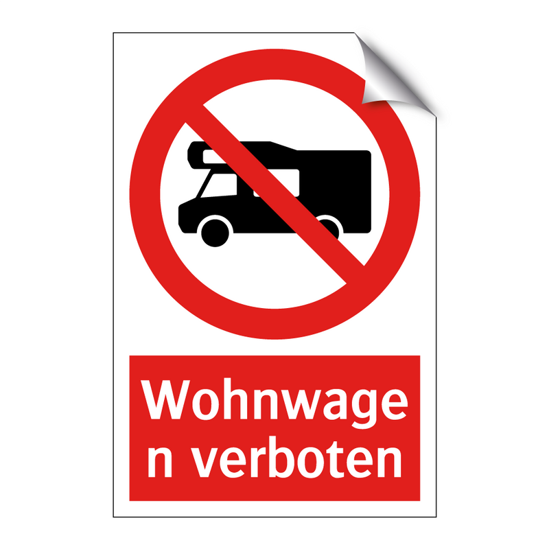 Wohnwagen verboten