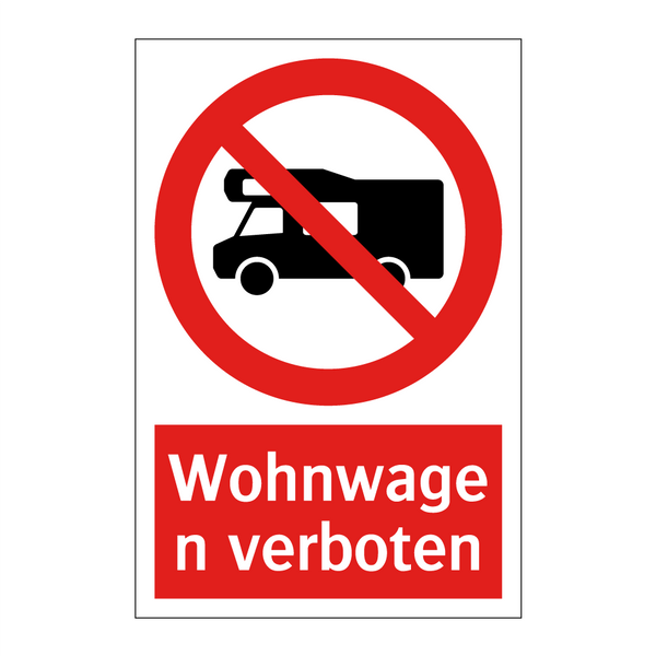 Wohnwagen verboten