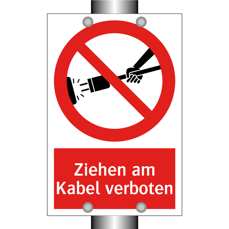 Ziehen am Kabel verboten