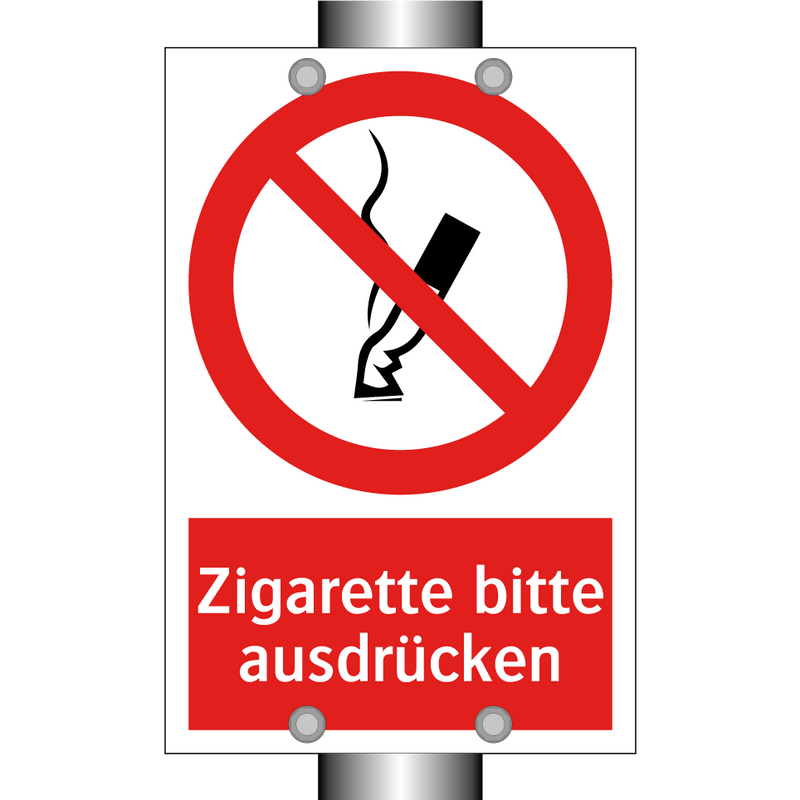 Zigarette bitte ausdrücken