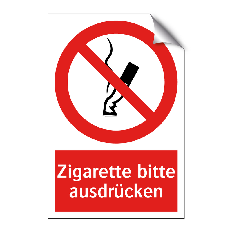 Zigarette bitte ausdrücken