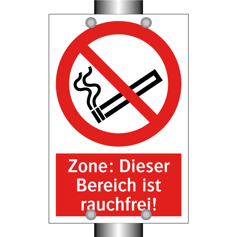 Zone: Dieser Bereich ist rauchfrei!