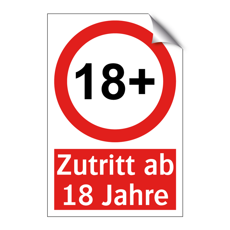 Zutritt ab 18 Jahre