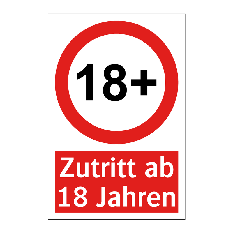 Zutritt ab 18 Jahren