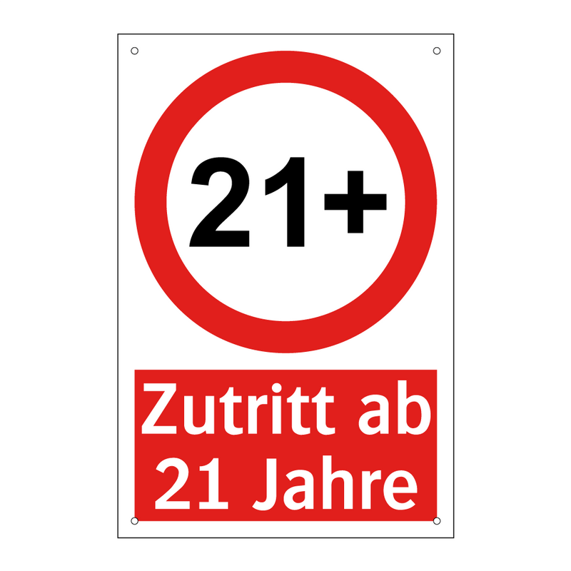 Zutritt ab 21 Jahre