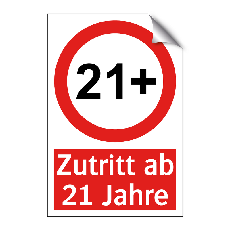 Zutritt ab 21 Jahre