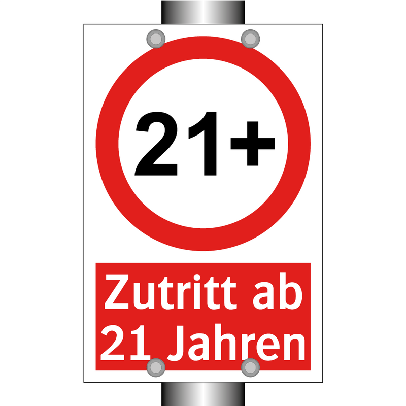 Zutritt ab 21 Jahren