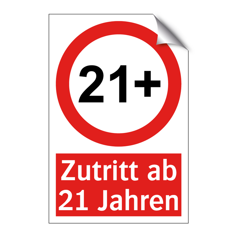 Zutritt ab 21 Jahren