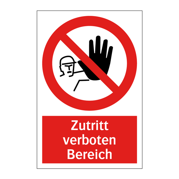 Zutritt verboten Bereich