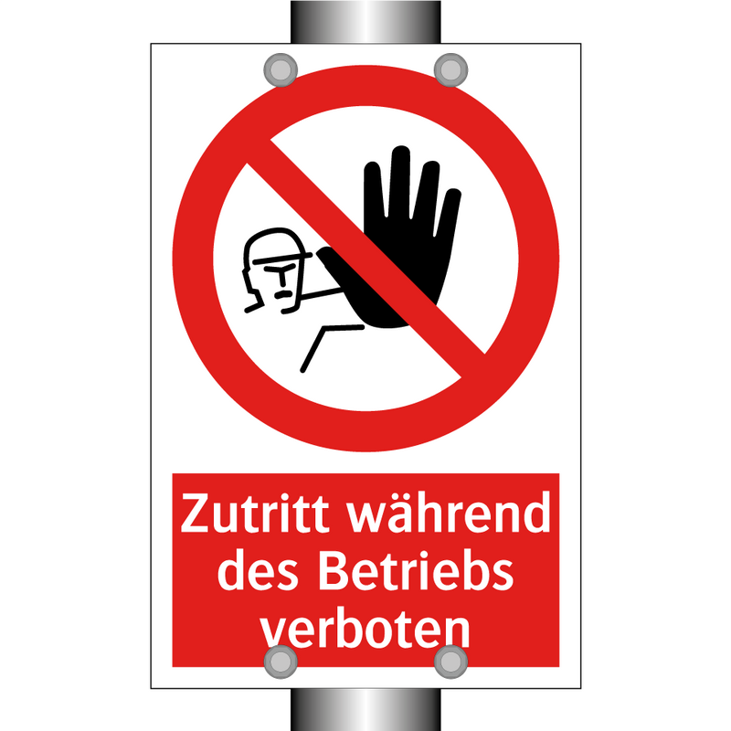 Zutritt während des Betriebs verboten