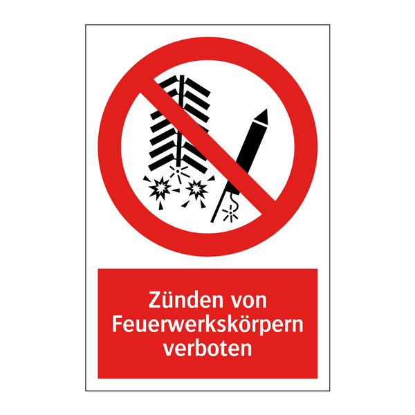 Zünden von Feuerwerkskörpern verboten