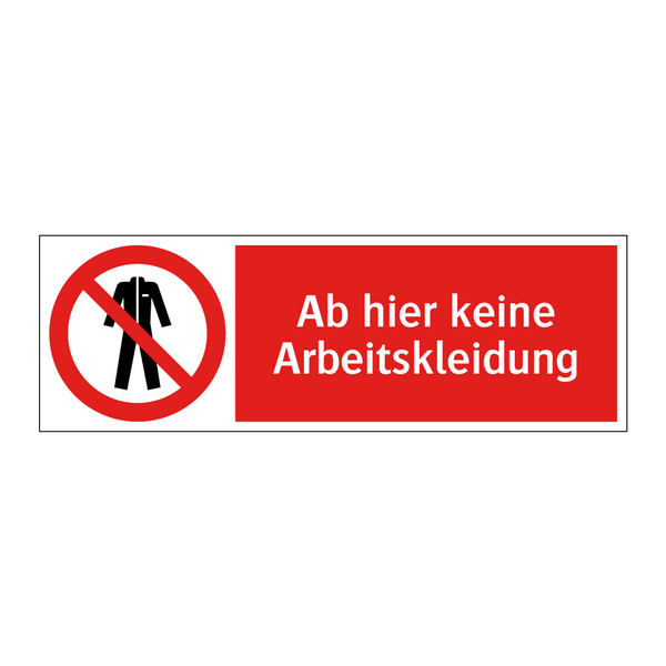 Ab hier keine Arbeitskleidung