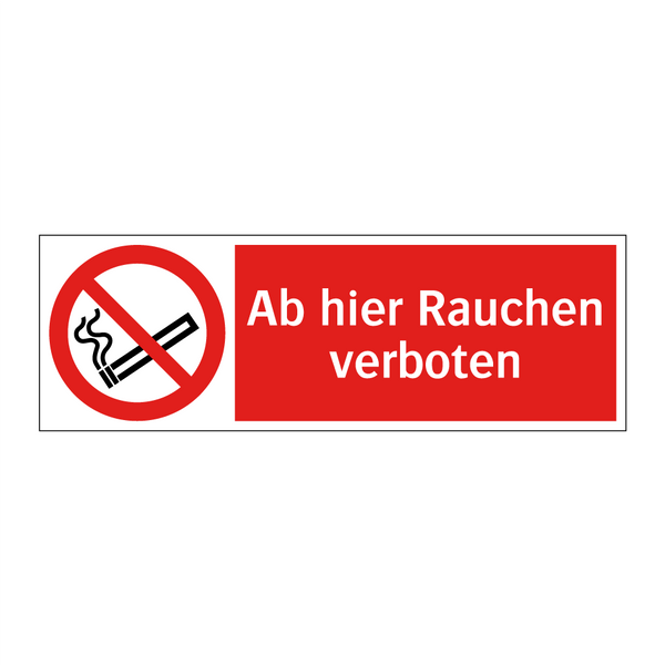 Ab hier Rauchen verboten