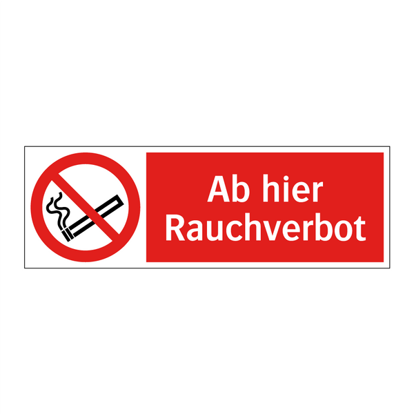 Ab hier Rauchverbot