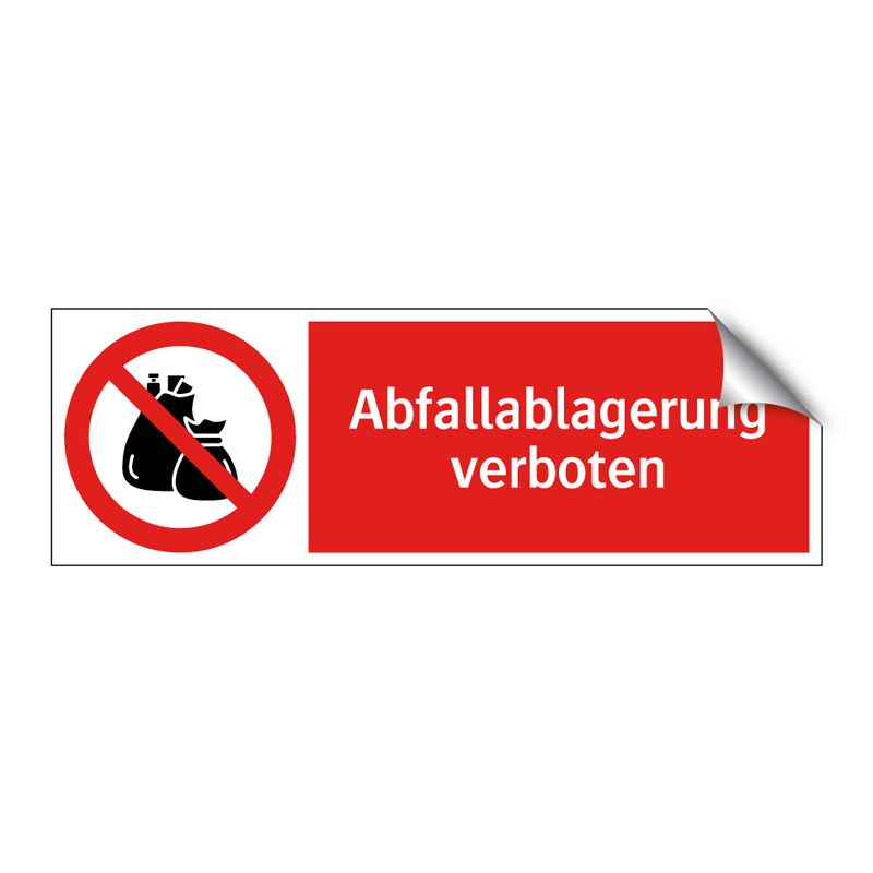 Abfallablagerung verboten