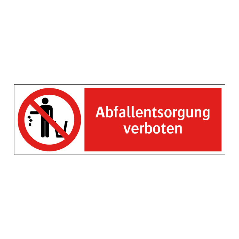 Abfallentsorgung verboten