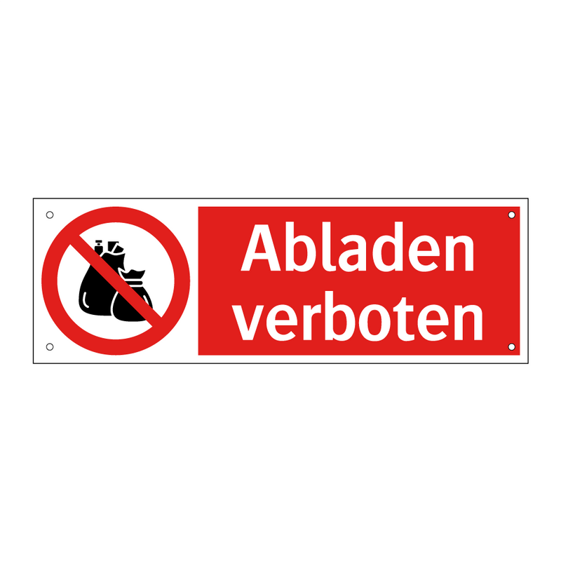 Abladen verboten