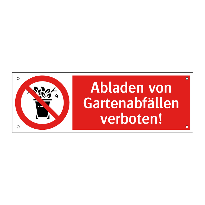 Abladen von Gartenabfällen verboten!