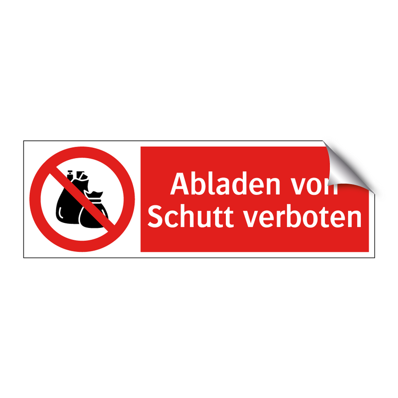 Abladen von Schutt verboten