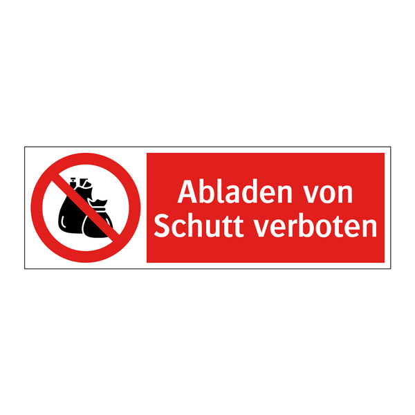 Abladen von Schutt verboten