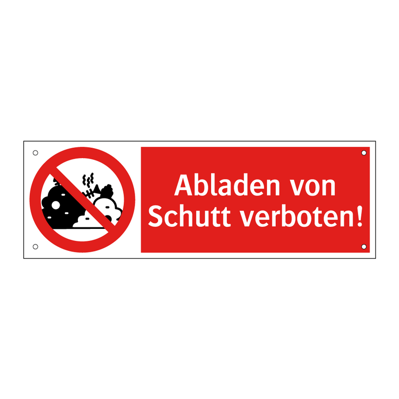 Abladen von Schutt verboten!