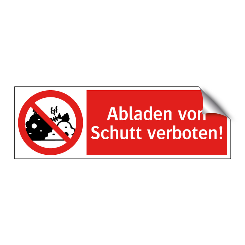 Abladen von Schutt verboten!