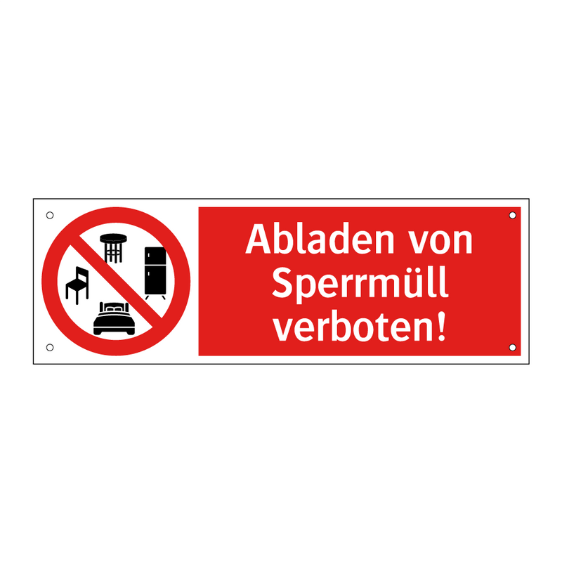 Abladen von Sperrmüll verboten!