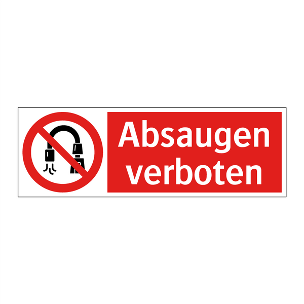 Absaugen verboten