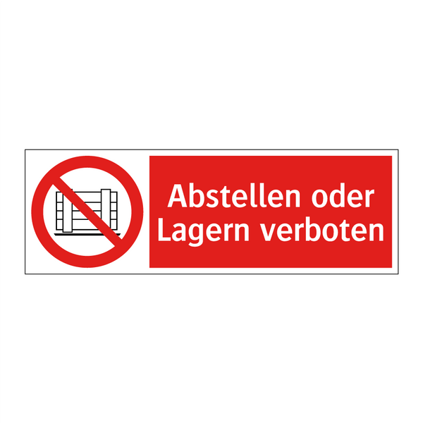 Abstellen oder Lagern verboten