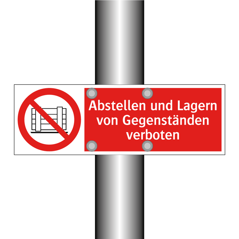 Abstellen und Lagern von Gegenständen verboten