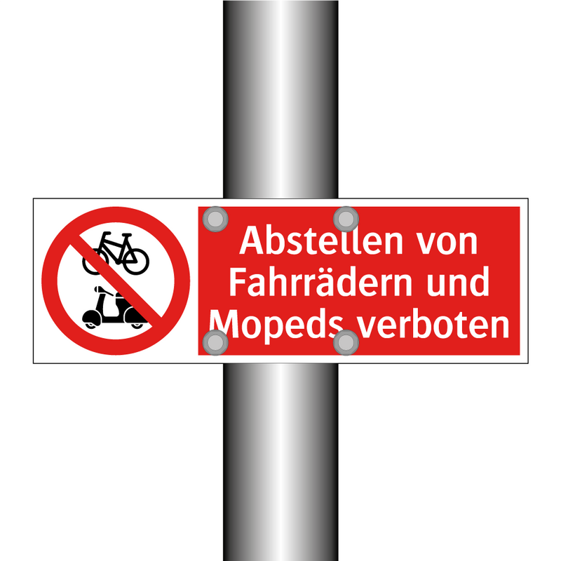 Abstellen von Fahrrädern und Mopeds verboten