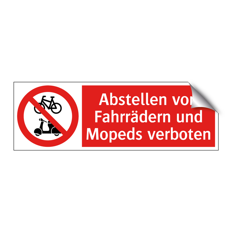 Abstellen von Fahrrädern und Mopeds verboten