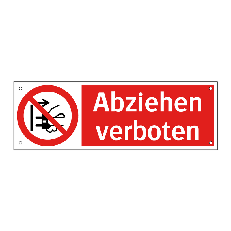 Abziehen verboten