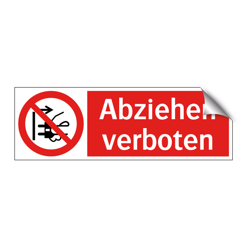 Abziehen verboten